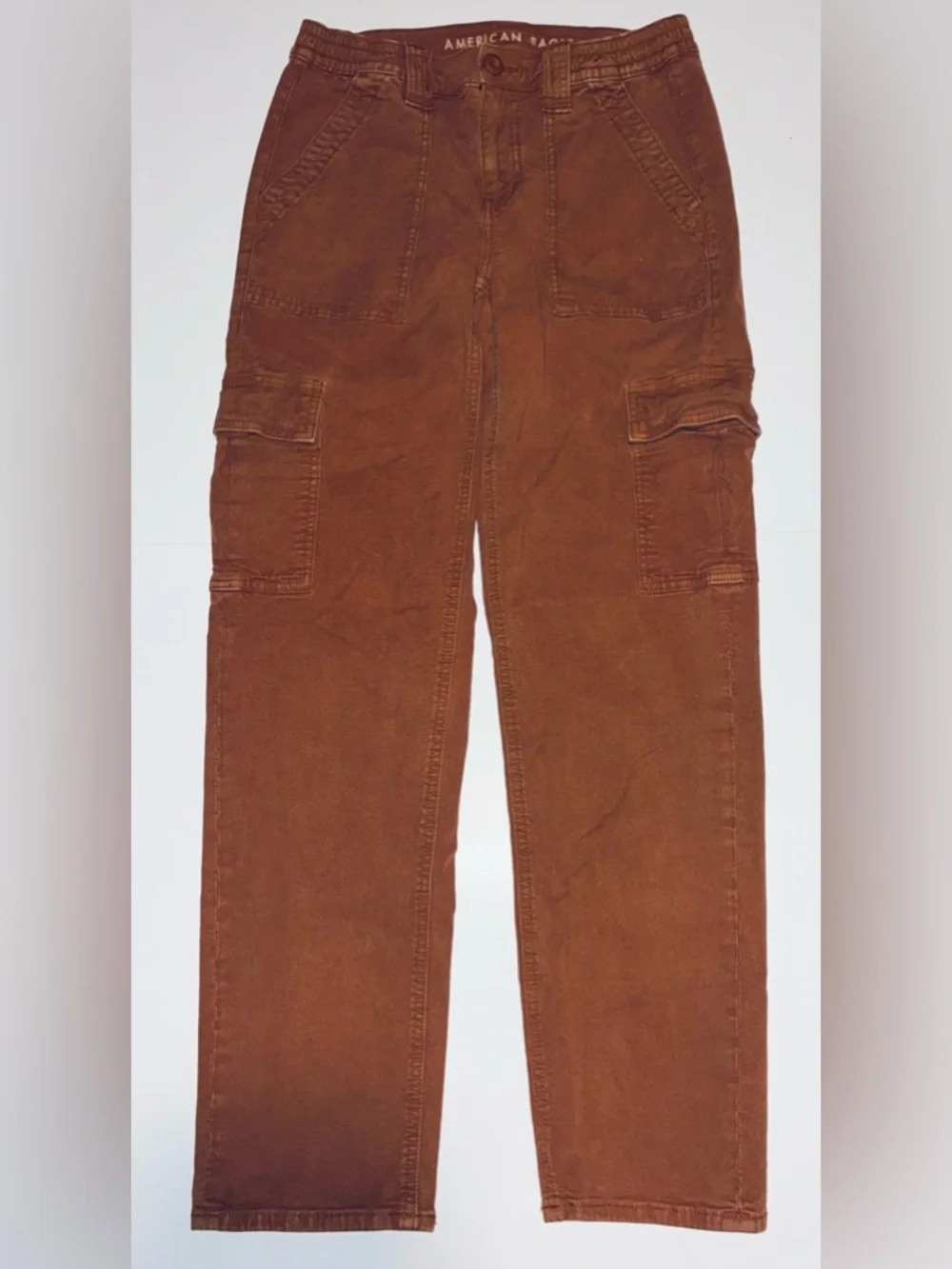 AE - Rust Cargo Straight-Leg Pants - Picture 2 of 8